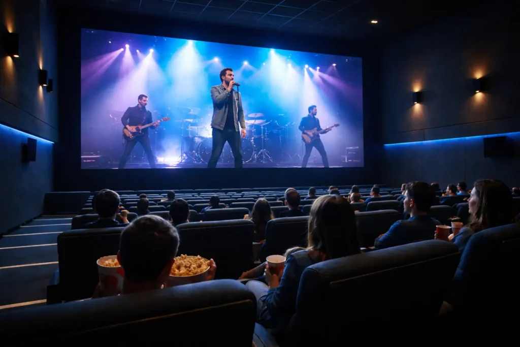 Cinema showing a live event instead of a regular movie